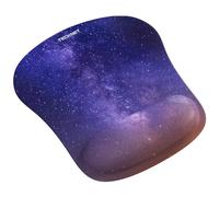 TECKNET Tappetino per mouse con cuscino in gel, tappetino per mouse in memory foam, ergonomico, impermeabile, confortevole, con imbottitura per il polso, per ufficio/casa, per tutti i mouse, offfice