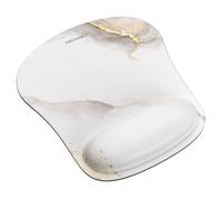 TECKNET Tappetino per mouse con supporto in memory foam, base in gomma antiscivolo, superficie speciale testurizzata resistente all'acqua