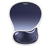 TECKNET Tappetino per mouse ergonomico, poggiapolsi in gel a forma di goccia, blu