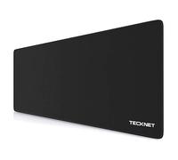 TECKNET Tappetino per mouse XXL Speed Gaming, 900 x 400 mm, colore nero, tappetino per mouse per gamer, impermeabile, superficie speciale migliora la precisione e la velocità, base in gomma