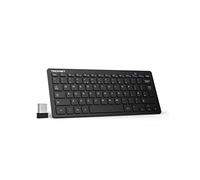 TECKNET Tastiera Wireless，Ultra Sottile Tastiera Wireless USB Laptop per PC, Android Smart TV, Laptop - Grigio