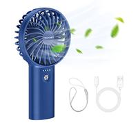 TECKNET Ventilatore Portatile con Powerbank da 5200mAh, Mini Ventilatore USB Ricaricabile [30 Ore di Lavoro], 3 Velocità Regolabili Ventilatore Batteria a Mano per Viaggio/Ufficio/Esterno