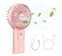 TECKNET Ventilatore Portatile Ricaricabile, 5200mAh Mini Ventilatore USB con Power Bank, [30 Ore Utilizzando] 3 Velocità Regolabili Ventilatore Portatile a Mano per Casa, Ufficio, Viaggiare, Esterno