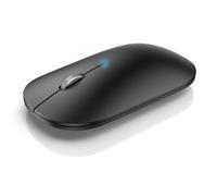TECKNET Wireless Mouse Ricaricabile - 4000DPI Bluetooth Portatile Multi-Dispositivo 2.4GHz, Silenzioso per Laptop, Chromebook, iPad, PC, Mac, Nero