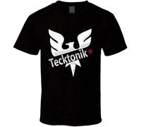 Tecktonik Retro Summer Fashion Funny T Shirt Men Fashion Short Sleeves Tops Tee Clothing Black XXL