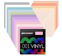 TECKWRAP Fogli permanenti in vinile pastello 001, 30,5 x 30,5 cm, confezione da 32 (lucidi e opachi), 16 colori pastello in vinile per tazze, decalcomanie, progetti fai da te, bicchieri, tazze e altro