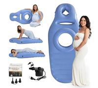 TECKZOON Cuscino Gonfiabile per la Gravidanza, Tappetino da Yoga per Donne Incinte con Foro, Supporto per Il Pancione con Pompa Elettrica, Supporto Ottimale Durante Il Sonno
