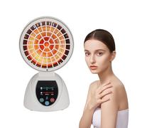 TECKZOON Lampada a luce rossa a infrarossi, 150 W, lampada termica portatile con timer e temperatura regolabile, per rilassamento muscolare, sollievo dal dolore e benessere, ideale per la casa