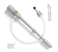 TECKZOON Pompa per Benzina per Taniche, con Funzione Telescopica Automatica, Doppia Alimentazione USB-C/AA, 2,8 Gpm/10,6 Lpm, Sensore di Spegnimento Automatico, Adatta per Benzina, Gasolio E Olio
