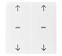 Tecla doble con flechas, para pulsadores KNX con BCU integrada, series berker S.x/B.x de hager, blanco polar, brillo