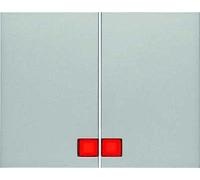 Tecla doble con indicador luminoso, K.5, aluminio