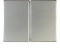 Tecla doble series berker K.x de hager, acero