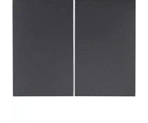 Tecla doble series berker K.x de hager, antracita