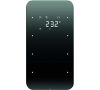 Teclado 3 fases con termostato, serie berker R.1 de hager, negro