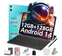 TECLAST P30 Android 14 Tablet 10.1 Pollici, 12GB RAM+128GB ROM(TF 3TB), 2GHz Octa-Core, Widevine L1/5GHz WiFi/GPS/OTG/BT5/6000mAh/Tablet con Custodia+Tastiera+Penna+3.5mm Auricolari, 8 Accessori-2025