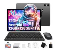 TECLAST P30T Android 16 Tablet 10.1 Pollici, 12GB RAM+128GB ROM(TF 4TB), 2GHz Octa-Core, 5G WiFi/Widevine L1/GPS/BT5/6000mAh/OTG/Tablet con Tastier Custodi Penn 3.5mm Auricolari, 10 Accessori-2026