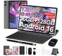 TECLAST P30T Android 16 Tablet 10 Pollici con 10 Accessori, 120Hz Tablets Gemini AI, 16GB RAM+128GB ROM(TF 5TB), 2GHz Octa-Core, 5G WiFi/Widevine L1/GPS/6000mAh, Tastier Custodi Penn Mouse+Supporto