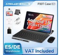 Teclast P30T Set Tablet da 10.1 pollici Android 15 T606 8-Core Max 12Gb Ram 128Gb Rom 6000Mah Tastiera/Custodia/Mouse/Stilo/Cuffia/Supporto