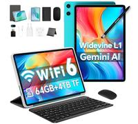 TECLAST P33 Tablet 10.1 Pollici Gemini AI Android Tablets 10 Accessori, 64GB ROM+4TB TF, 2GHz Octa-Core, 5G WiFi/Widevine L1/6000mAh, Tablet con Tastier Custodi Penn Mouse+Auricolari+OTG+Supporto