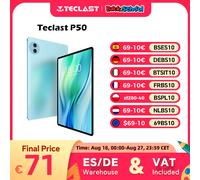 Teclast P50 Tablet Android 14 11"IPS Max 14GB RAM 128GB ROM Unisoc T606 8 core 13MP Fotocamera 8000mAh Type-C 4G LTE SempliV Rheinland Tablet