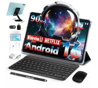 TECLAST P50 Tablet 11 Pollici 90Hz Tablets Android 16, 2.0GHz Octa-Core, 12GB RAM+128GB ROM/TF 4TB/7000mAh/Widevine L1/GPS/BT5/OTG/Tablet con Tastier Custodi Penn Auricolari, 10 Accessori