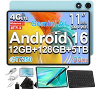 TECLAST P50 Tablet 11 Pollici 90Hz Tablets Android 16, 2GHz Octa-Core T7250, Dual SIM 4G LTE + 5GWiFi, Tablet con Tastier Penn Custodia, 12GB RAM+128GB ROM(TF 6TB), Widevine L1/7000mAh/GPS/3.5MM/OTG