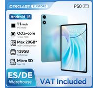 Teclast P50 Tablet Android 14 11"IPS Max 14GB RAM 128GB ROM Unisoc T606 8 core 13MP Fotocamera 8000mAh Type-C 4G LTE SempliV Rheinland Tablet