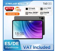 Teclast T60 12 "Tablet Display 2K Android 14 T620 8-core Max 20GB RAM 256GB ROM 4G LTE tipo C 8000mAh Ricarica rapida Widevine L1