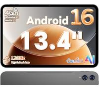 TECLAST T65 Tablet 13.4 Pollici 120Hz Display Tablet Android 16, Doppio SIM 4G LTE+5G WiFi, 2.2GHz Octa-Core, 26GB RAM+128GB ROM(TF 4TB) Widevine L1 1080P/13MP/BT5/GPS/OTG