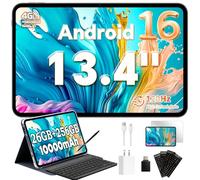 TECLAST T65 Tablet 13.4 Pollici 120Hz Display Tablet Android 16, Doppio SIM 4G LTE+5G WiFi, 2.2GHz Octa-Core, 26GB RAM+256GB ROM(TF 4TB) Widevine L1 1080P/13MP/BT5/GPS/OTG, con Tastier Custodi Penna