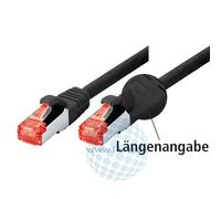 Tecline 71510S - Cavo Ethernet categoria 6 con Antipiega Stretto (10 m), Colore: Nero