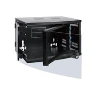 Tecmojo Armadio da parete 6U, armadio di rete profondo 45 cm con pannello laterale oscillante e porta in vetro a forma di arco, adatto per apparecchiature IT/AV/audio/server da 46,5 cm di larghezza,
