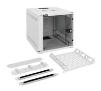 Tecmojo Armadio di rete per server 6U, profondità 330 mm, larghezza 25,4 cm, armadio di rete con ripiano rack, pannelli spazzolati, organizer per cavi per piccoli dispositivi AV/IT/dati, capacità 50