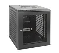 Tecmojo Armadio di rete rack 12U per apparecchiature IT da 19", con porta in rete bloccabile e pannelli laterali rimovibili, ventola di raffreddamento, nero, profondità 45 cm