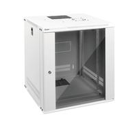 Tecmojo Armadio per server 12U, montaggio a parete, con porta e pannelli laterali con serratura, bianco, porta in vetro standard, profondità 450 mm, per apparecchiature IT da 19", dispositivi A/V