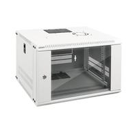 Tecmojo Armadio per server 6U, profondità 450 mm, montaggio a parete, con porta e pannelli laterali con serratura bianca, porta in vetro standard, per apparecchiature IT da 19", dispositivi A/V
