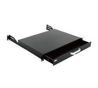 Tecmojo Cassetto rack 1U, cassetto per montaggio su rack da 19 pollici, per apparecchiature di rete/server/AV rack o armadietto, cassetto scorrevole e bloccabile, portante 10 kg, con fori per la