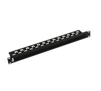 Tecmojo Pannello di gestione dei cavi server per montaggio su rack 1U con slot per spazzola ordinata, piastra a striscia spazzola 1U per ingresso e gestione cavi, per rack di rete da 19", nero