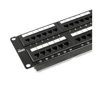 Tecmojo Pannello patch Cat6 a 48 porte, Pannello patch di rete da 19 '' per switch di rete, rack per server e armadi di rete da 19", supporto 10G, montaggio su rack, con gestione dei cavi