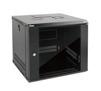 Tecmojo, porta e pannelli laterali in vetro chiudibile a chiave, profondità 450 mm, colore: nero
