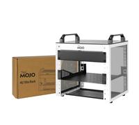 Tecmojo Rack di rete 4U, mini server rack con 2 pannelli traslucidi laterali e 2 maniglie superiori, profondità 20 cm, per apparecchiature IT e dispositivi A/V da 10", bianco