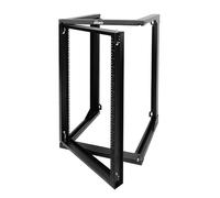Tecmojo Rack per montaggio a parete 18U, rack per server a telaio aperto, rack di rete per computer/AV/dati/IT/apparecchiature multimediali da 19", profondità 45,7 cm, fori di montaggio separati da