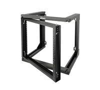 Tecmojo Rack per montaggio a parete 9U, rack per server a telaio aperto, rack di rete per computer/AV/dati/IT/apparecchiature multimediali da 19", profondità 45,7 cm, fori di montaggio separati da