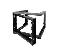 Tecmojo Rack per server 6U, supporto a parete, rack di rete a telaio aperto per computer/AV/dati/IT/apparecchiature multimediali da 19", profondità 45,7 cm, fori di montaggio separati da 40,6 cm,