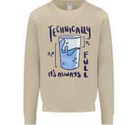 Tecnicamente Il Vetro È Sempre Pieno Felpa Da Uomo Geek Della Scienza