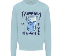 Tecnicamente Il Vetro È Sempre Pieno Felpa Da Uomo Geek Della Scienza