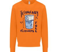 Tecnicamente Il Vetro È Sempre Pieno Felpa Da Uomo Geek Della Scienza