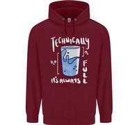 Tecnicamente Il Vetro È Sempre Pieno Felpa Per Bambini Nerd Della Scienza