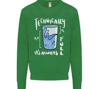 Tecnicamente Il Vetro È Sempre Pieno Felpa Uomo Science Nerd