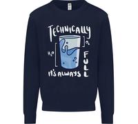 Tecnicamente Il Vetro È Sempre Pieno Felpa Uomo Science Nerd